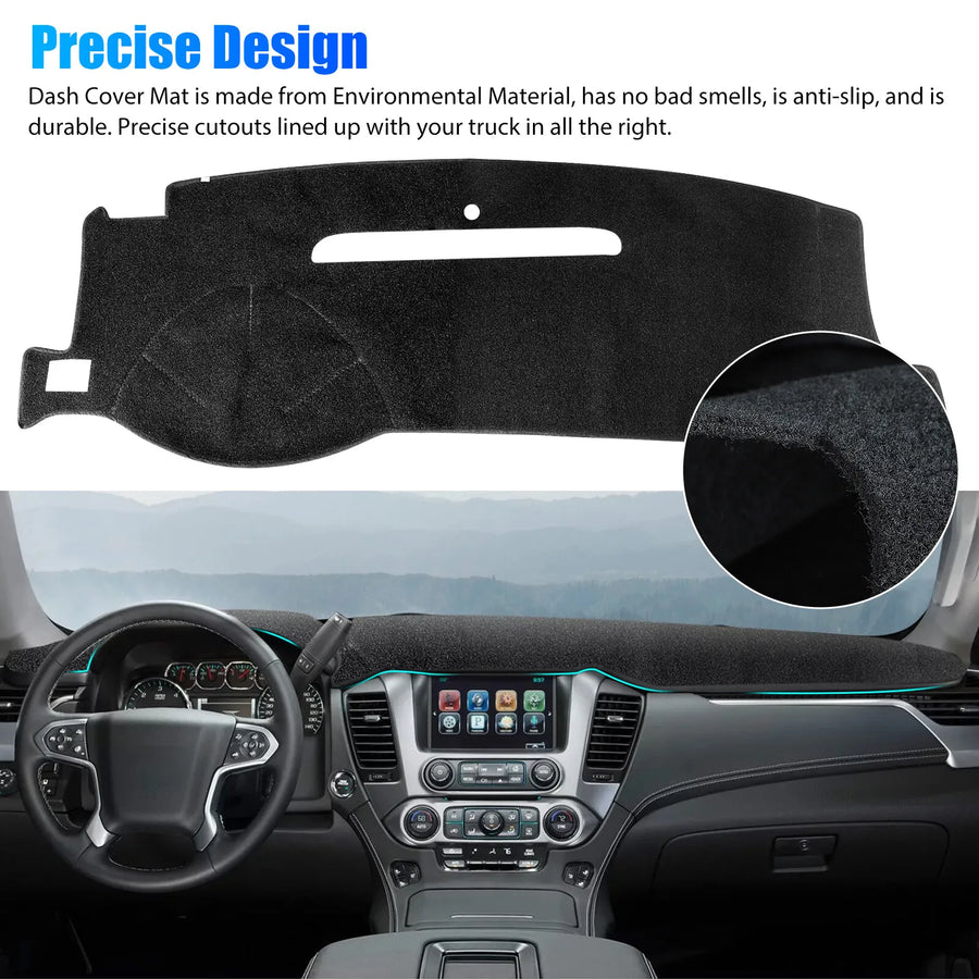 Dashboard Cover Mat for 2007–2014 Chevrolet Silverado/Tahoe/Suburban