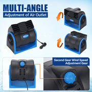 12V Adjustable-speed Car Cooling Fan with Cigarette-lighter Plug