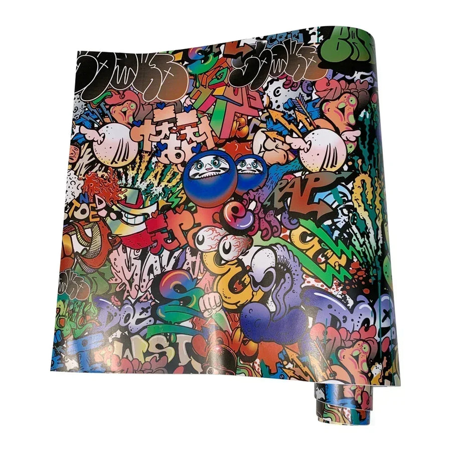 JDM Skull Graffiti Decorative Vinyl Wrap Film