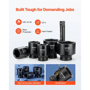 21-Piece 1 in Drive Shallow SAE Impact Socket Set