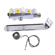 11-Inch Chrome Brake Booster, Master Cylinder & Valve Kit for Chevrolet/GMC 1973-1993