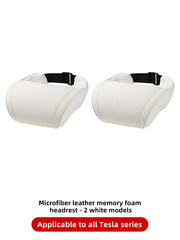 Memory-Foam Neck Pillow and Lumbar Support for Tesla Model 3/Y