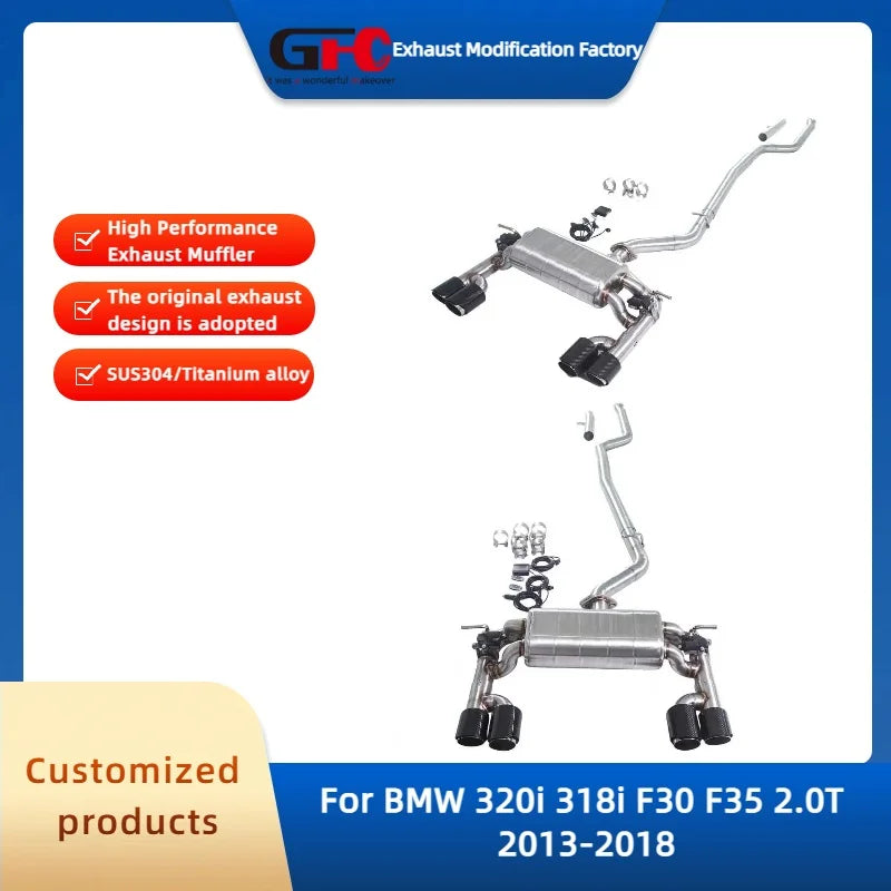 Valved Cat-Back Exhaust System for BMW 318i/320i F30/F35 2.0T 2013-2018