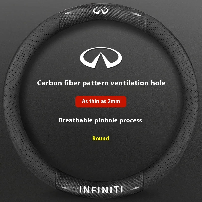 Carbon-Fiber-Leather Steering Wheel Cover – Select Infiniti Models