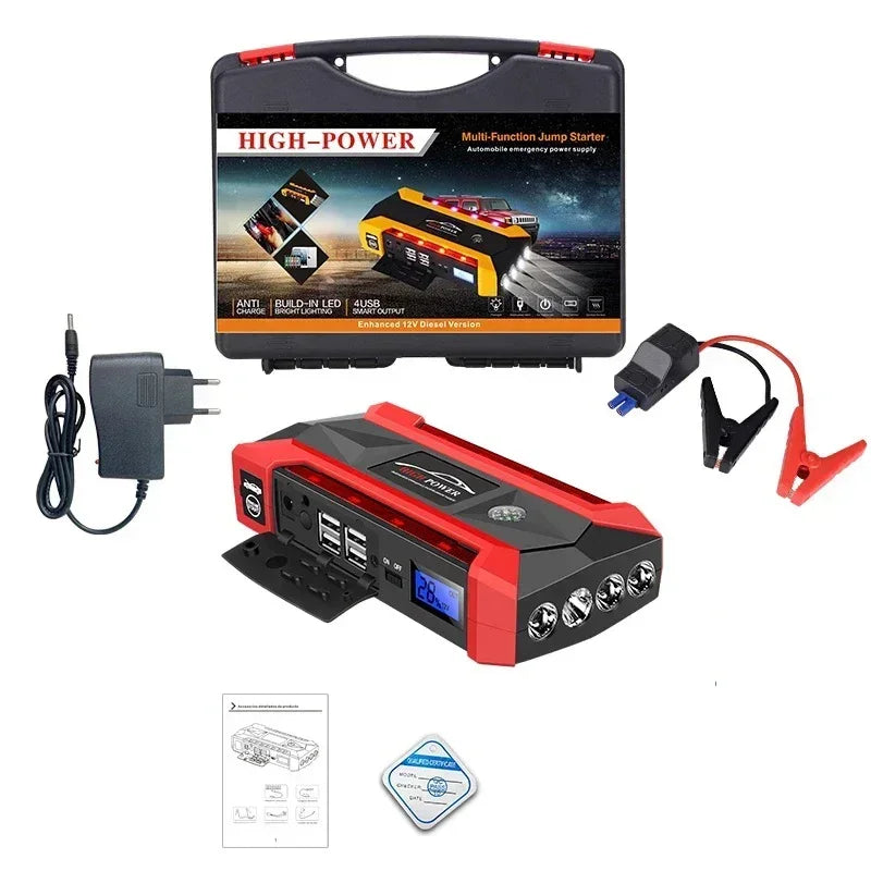 12V Car Jump Starter with 12,000mAh Power Bank