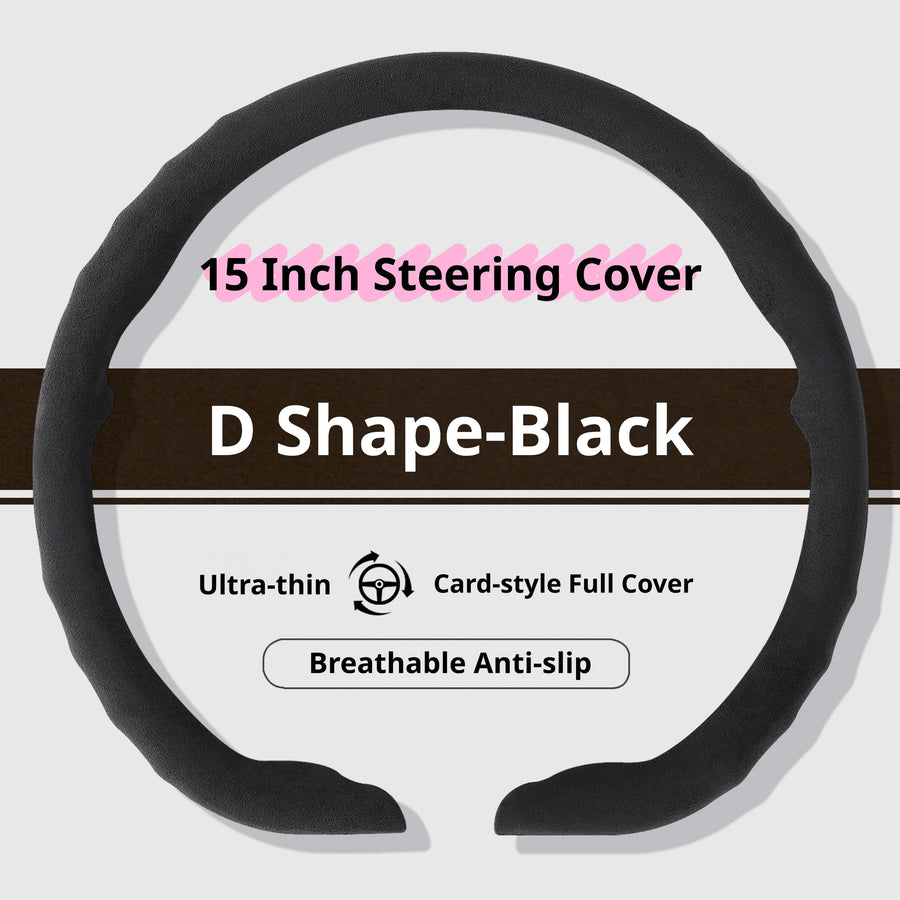Suede 15 Inch Steering Wheel Cover