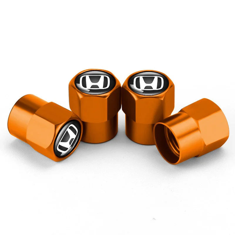Honda-Style Tire Valve Cap Set – 4-Piece Color Options