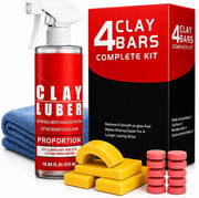 Clay Bar Kit, Complete Clay Bars Auto Detailing Clay Luber Lubricant Car Wash Kit, Premium Grade 4 Clay