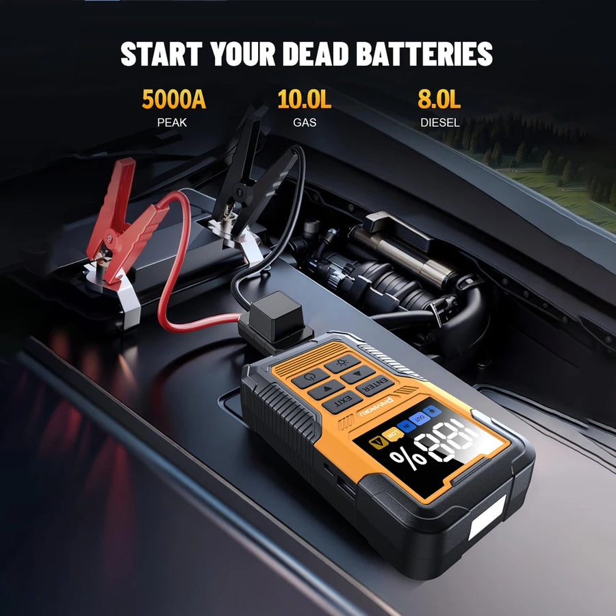 5000A Car Jump Starter with OBD2 Code Reader
