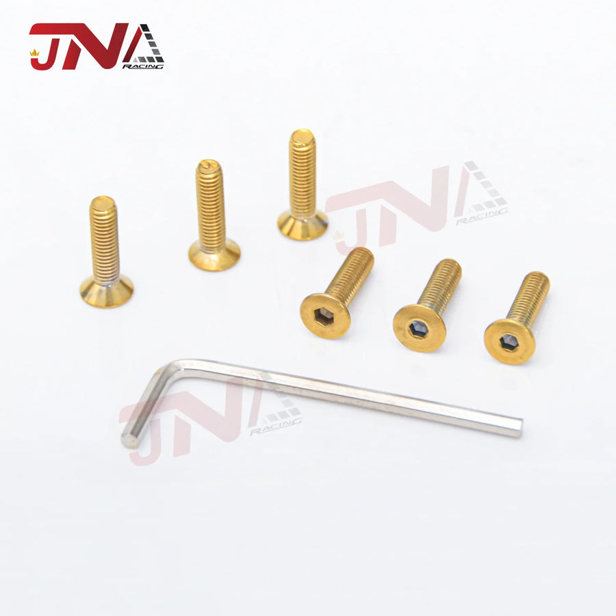 6-Piece Car Modified Steering Wheel Screws Bolts + 1-Piece Hex Wrench