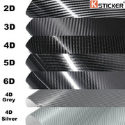 Carbon-Fiber-Look Vinyl Wrap – 2D to 6D Finishes