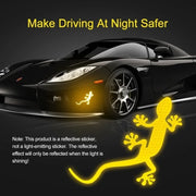 Reflective Gecko Vehicle Decal – Single, Pair or 5-Pack