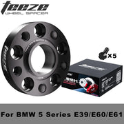 M12X1.5 Wheel Spacers for BMW 5 Series PCD 5x120 72.6 Forged Black Wheel
