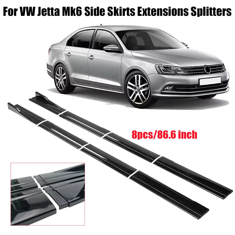 8-Piece 86.6-Inch Side Skirt Kit for Volkswagen Jetta MK6 2011+