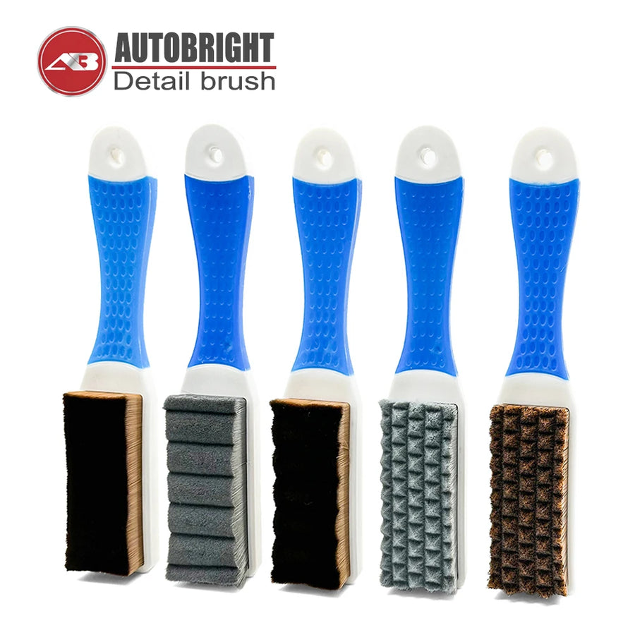 Nylon Car Detailing Brushes - Assorted Shapes & Firmness