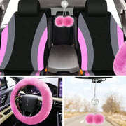 35-Piece Plush Car Interior Accessories Set With Seat Covers