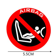 Airbag Warning Waterproof Vinyl Car Decal