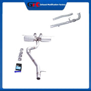 304 Stainless Steel Valved Exhaust Muffler for Volkswagen Golf R MK6 2012-2013