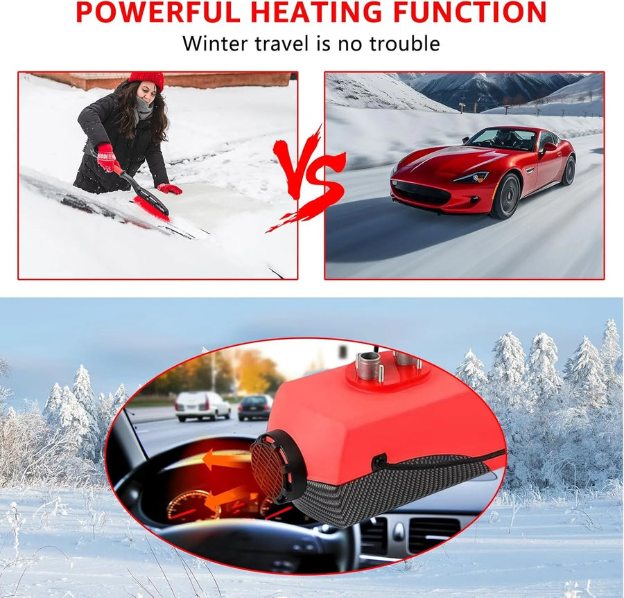 LCD Thermostat 5KW 12V Diesel Air Heater Quiet for Truck Boat Car Trailer