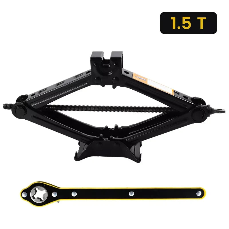 Adjustable Scissor Jack Kit with Extendable Lug Wrench, 1.5-2.5 Ton Options