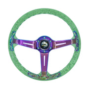 350 mm Acrylic Racing Steering Wheel – Green