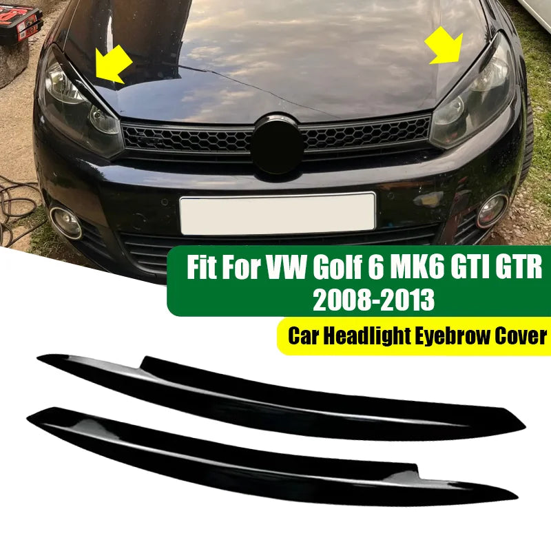Headlight Eyebrow Trim for VW Golf 6 MK6 2008–2013