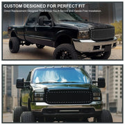 Mesh Rivet-Style Front Grille with Shell for 1999–2004 Ford F-250/F-350
