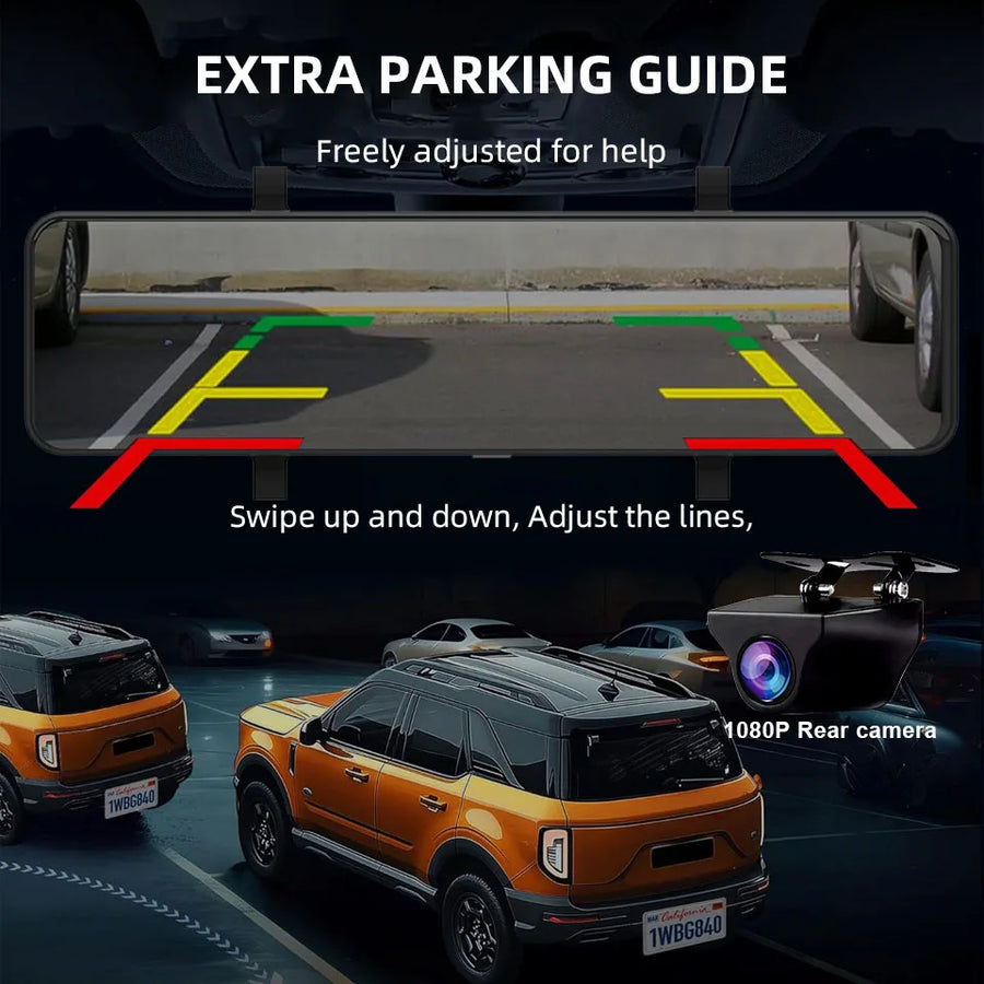 4K Dual Mirror Dash Cam