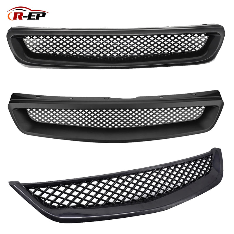 Black Front Grille for Honda Civic EK EJ 1996-2003