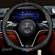 Carbon-Fiber-Style Steering Wheel Cover – Select Mercedes-Benz Models