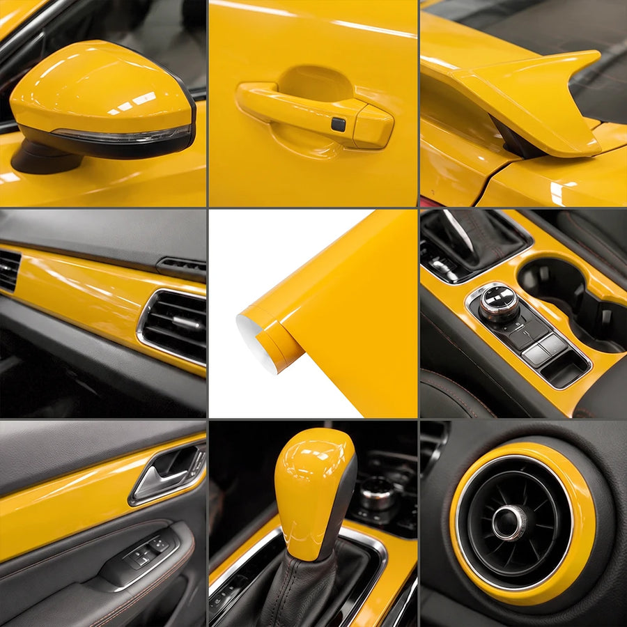 Dark Yellow Gloss Automotive Vinyl Wrap Film