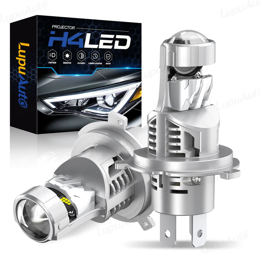 2-Piece LED Projector Headlight Bulb for H4
