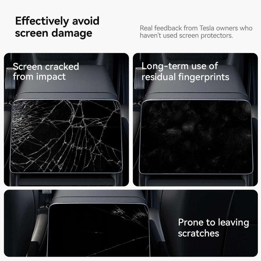Rear Center Tempered-Glass Screen Protector for Tesla Model 3/Y Highland and Juniper