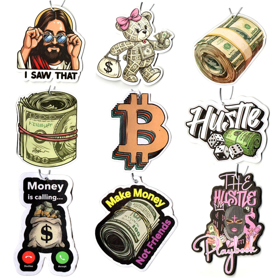 Money-Stack Hanging Car Air Freshener