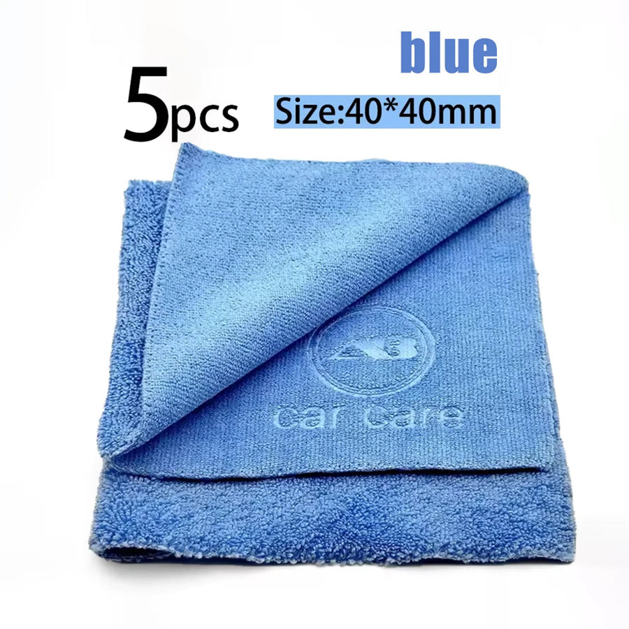 40 x 40 cm Microfiber Car Cleaning Towels, 5-Pack