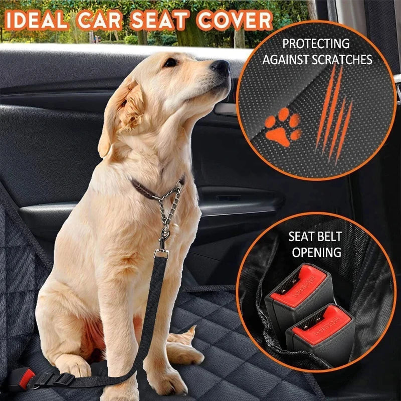 Waterproof Rear Pet Seat Cover – 53 x 47 in with 2 Tethers