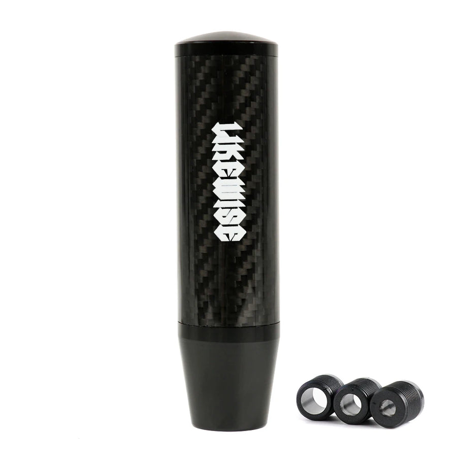 Likewise-Style 130 mm Carbon-Fiber-Look Aluminum Shift Knob