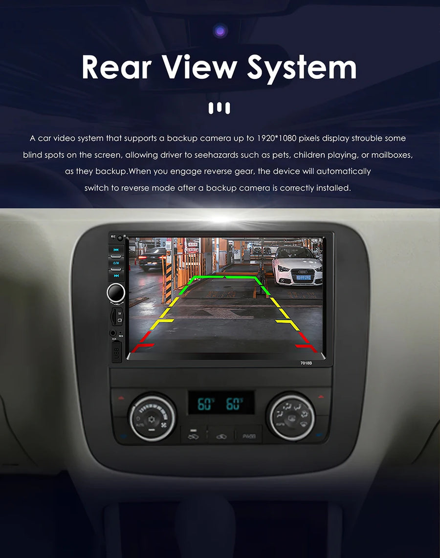 7-Inch 1-DIN CarPlay and Android Auto Car Stereo