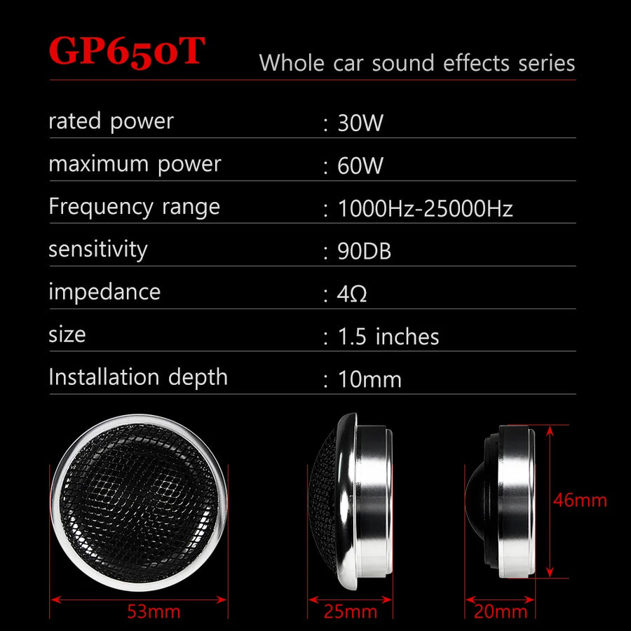 1.5-Inch Silk Dome Car Audio Tweeters