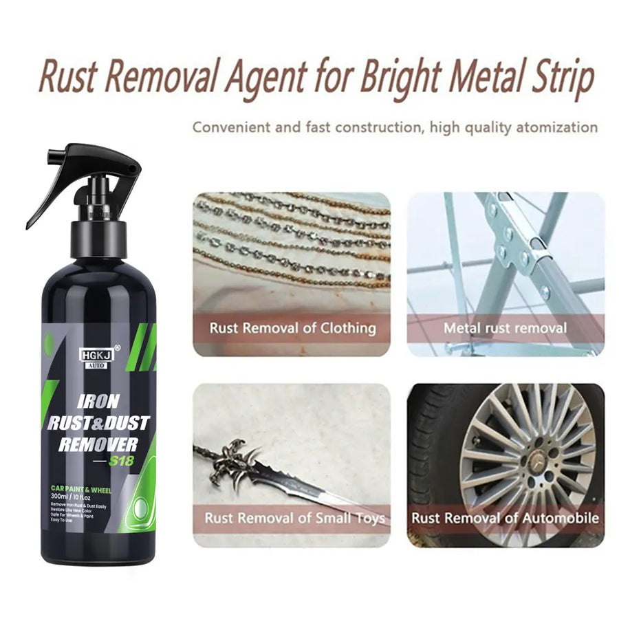 Car Paint & Wheel Iron Particles Powder Cleaning Super Rust Dust Remover Spray Metal Surface Defender Auto Rim Cleaner