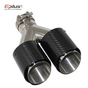 Universal Y-Shaped Dual-Outlet Carbon-Fiber & Stainless Steel Exhaust Tip
