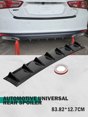 3-Piece Universal Rear Bumper Shark-Fin Diffuser Set