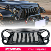 Black Front Grille for 2007–2018 Jeep Wrangler