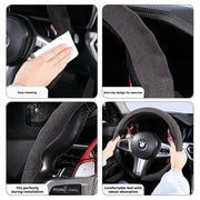 Suede 15 Inch Steering Wheel Cover