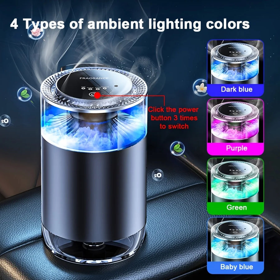 Rechargeable Smart Car Aroma Diffuser with RGB Ambient Light