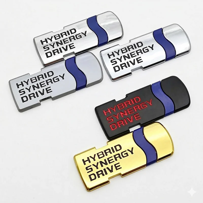 3D Metal Logo HYBRID SYNERGY DRIVE Emblem Badge for Toyota Prius Camry RAV4 Corolla Trunk Fender Sticker