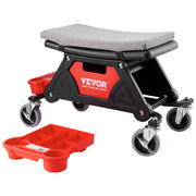 300 Lb Rolling Mechanic Seat with Tool Trays and Drawer