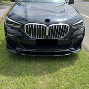 Gloss-Black Front Bumper Lip for BMW X5 G05 M Sport 2019–2023