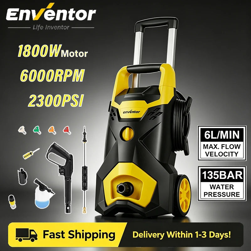 Enventor 2,300 PSI Electric Pressure Washer – 120V