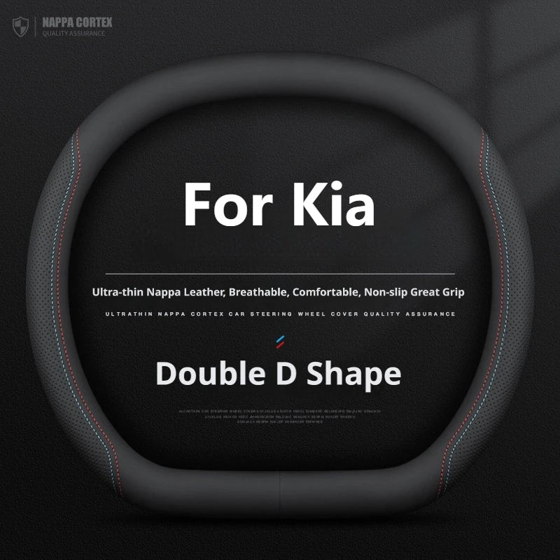 Nappa Steering Wheel Cover for Kia New Syros Sportage Tasman K4 PV5 PV6 EV9 K9